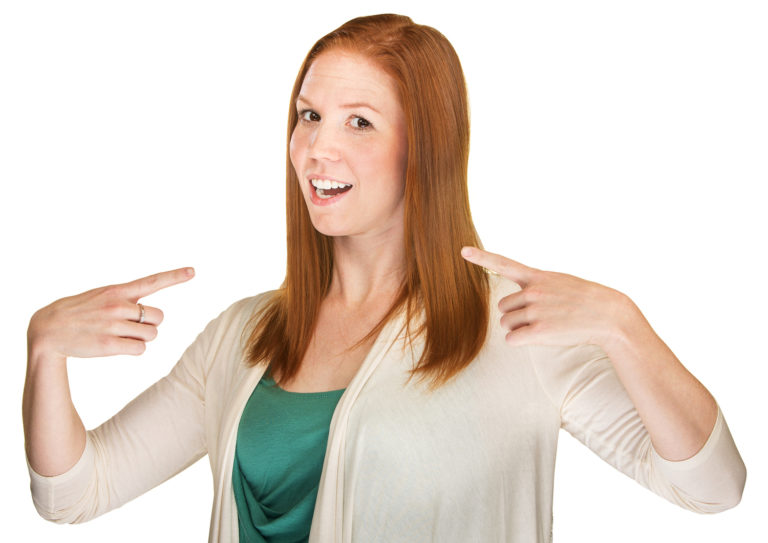 overconfident woman